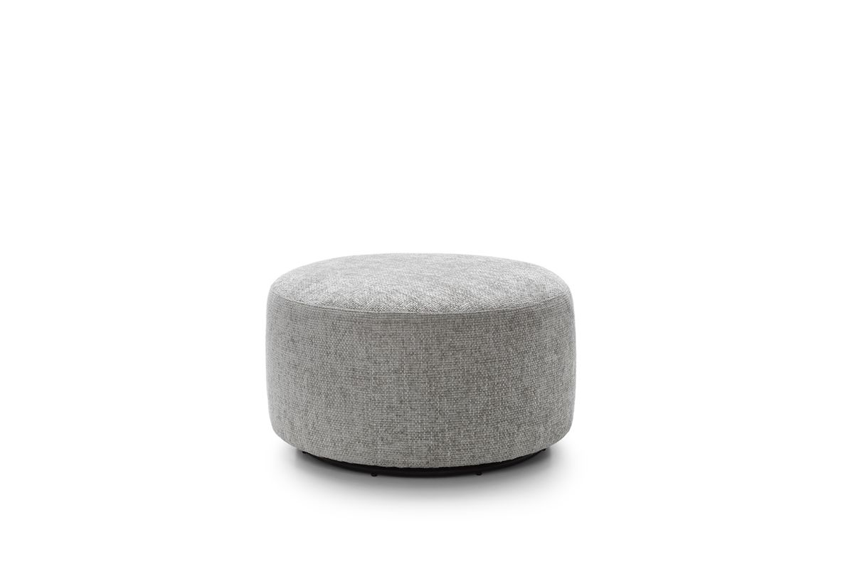 Iris Swivel Footstool - Light Grey