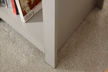 Lachlan Side Table with Shelf-Grey