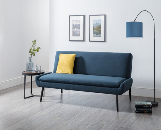Georgine Curled Base Sofabed-Blue