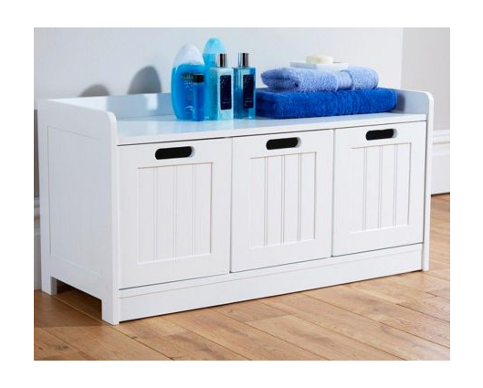 Classic White 3 Door Storage Unit