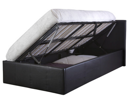 Serena Small Double Side Lift Ottoman Bed-Black