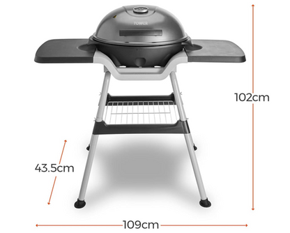 Indoor Outdoor BBQ Grill Black, XL