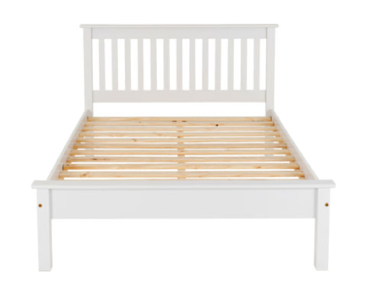 Matteo 4'6" Bed Low Foot End - White