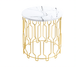 Gaia End Table- White Marble
