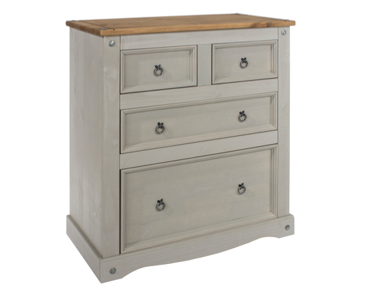 Corona Grey 2+2 Drawer Chest