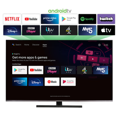 Mitchell & Brown JB-50UHD18114KBLA 50" LED Freeview 4K UHD Smart Android TV with Speaker