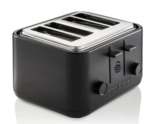 Swan Stealth 4 Slice Toaster Black