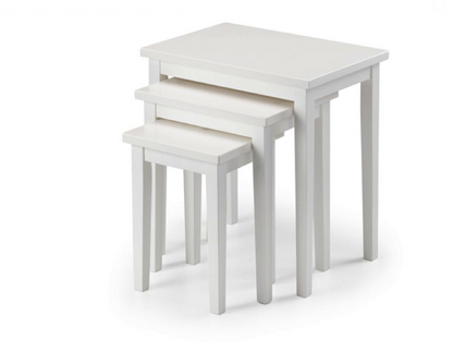 Clara Nest of Tables-Pure White Finish