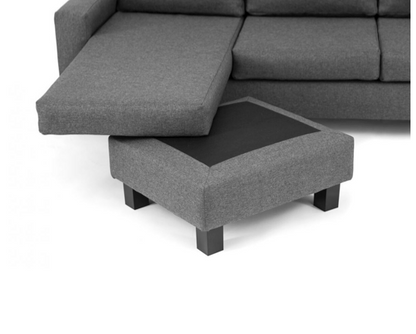 Cora Left Hand Facing Corner Sofa - Dark Grey