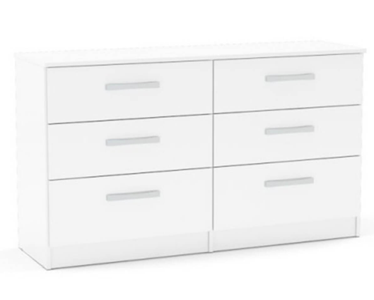 Larz 6 Drawer Chest - White