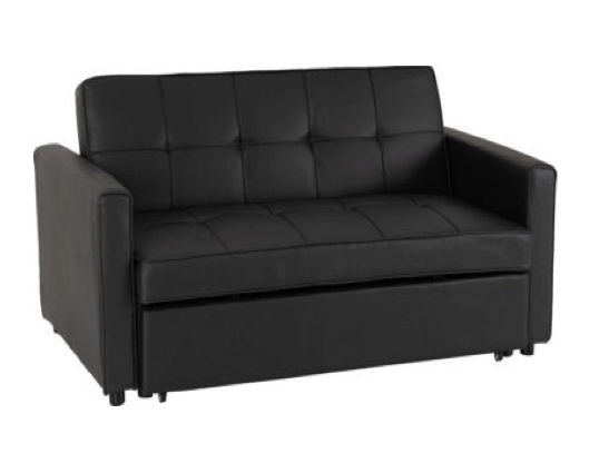 Atlas Sofa Bed - Black Faux Leather