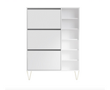 Maeve 3 Drawer Shoe Cabinet- White