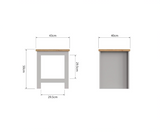 Lincoln Side Table- Light Grey