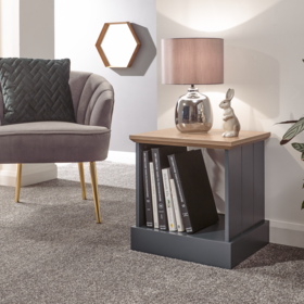 Kinsley Lamp Table-Blue