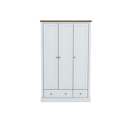 Dagwood 3 Door 2 Drawer Wardrobe White