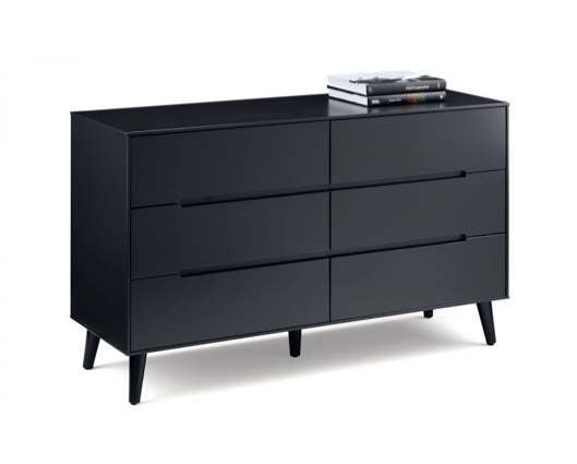 Langham 6 Drawer Wide Chest - Anthracite
