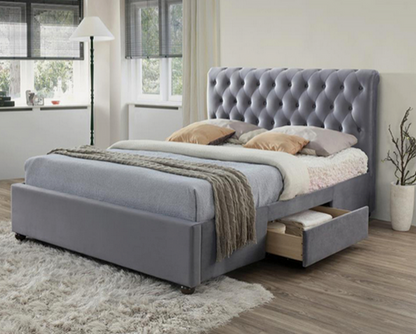 Monroe King Bed - Grey