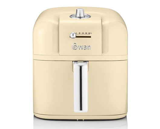 Swan 6L Retro Manual Air Fryer Cream