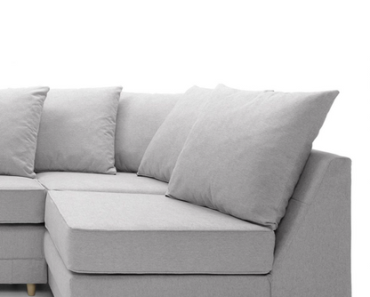 Poppy Right Hand Facing Corner Sofa - Light Grey