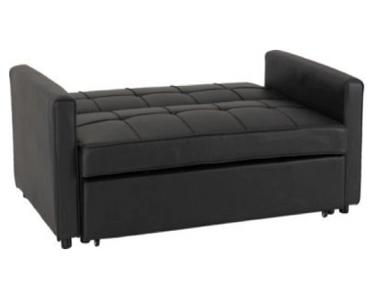 Atlas Sofa Bed - Black Faux Leather